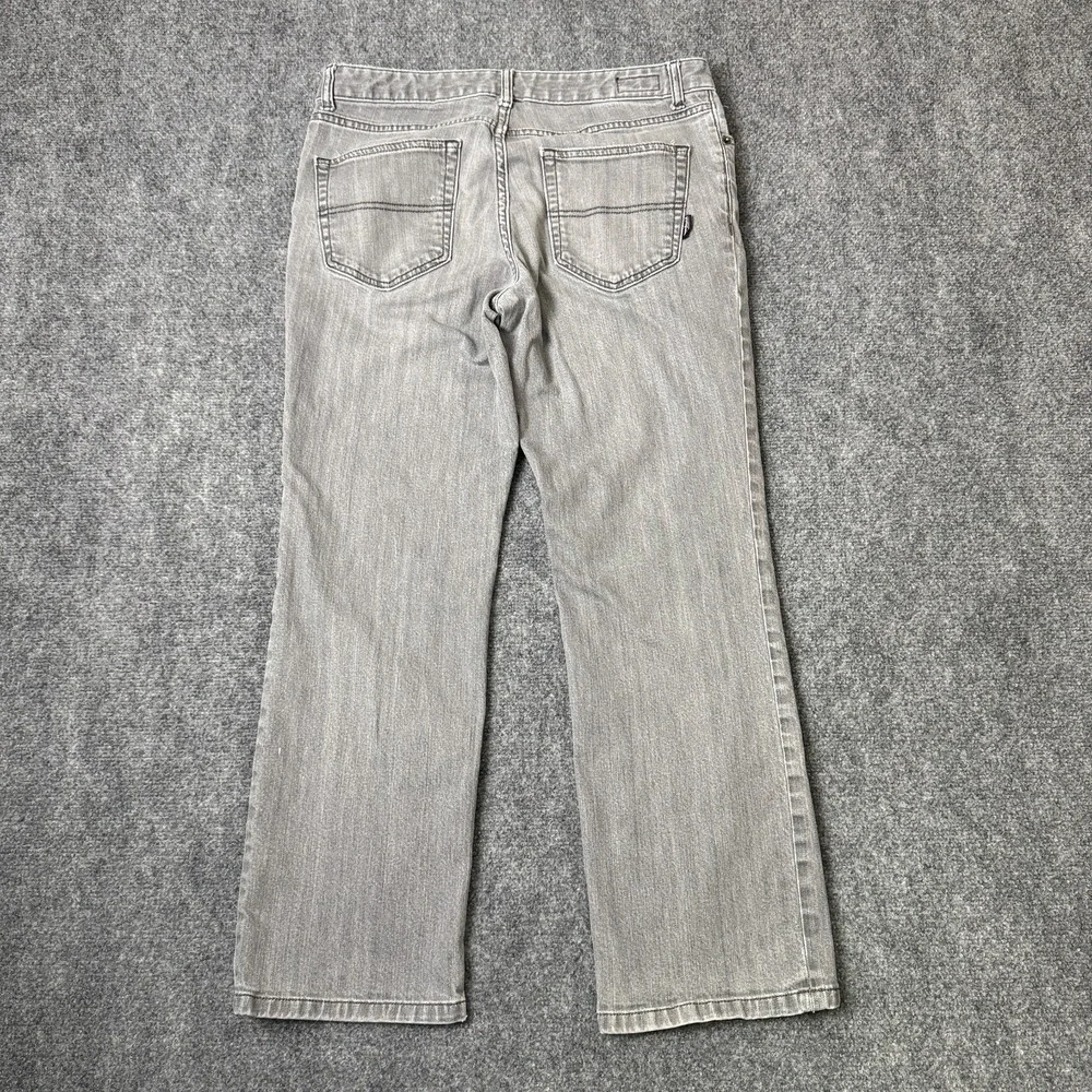 Patagonia Straight‎ Leg Jeans Mens 34x27 Button Fly Gray Organic Cotton Denim